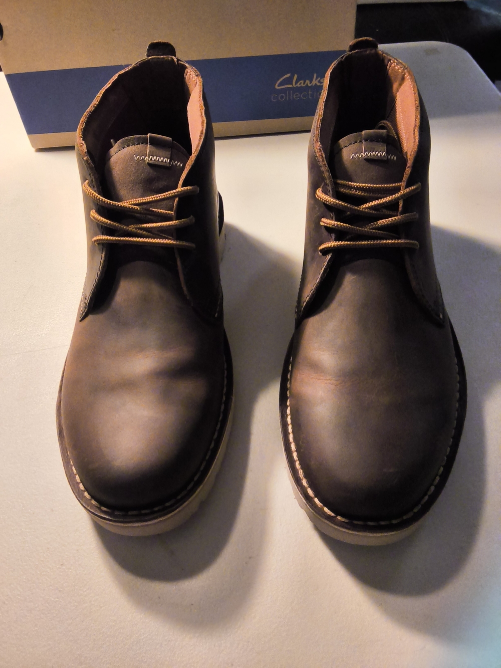 Clarks Men’s Brown Leather Chukka Boots